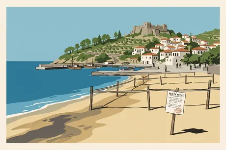 The closed beach