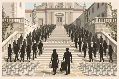 The march of the empty buckets